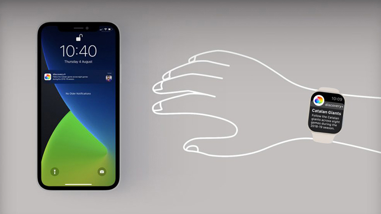 Discovery+ notification on an Apple watch
