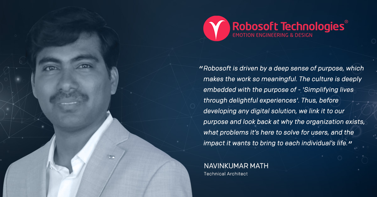 Navin Kumar Math, Senior Software Engineer at Robosoft Technologies
