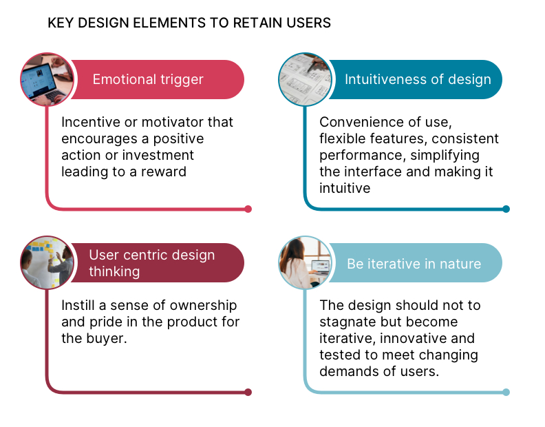 Key design elements to retain users