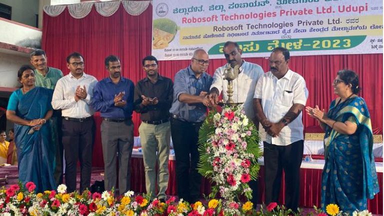 Robosoft constructs roofing facility for farmer’s market at Udupi from CSR funds