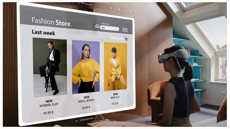 apple vision pro application for spatial immersive experiences in retail ecommerce fashion