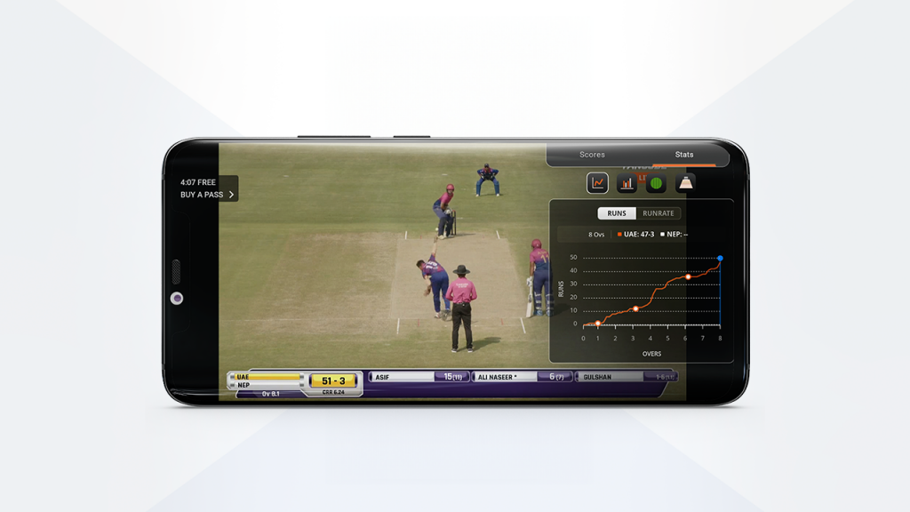 Watch live cricket on sale streaming on mobile phone