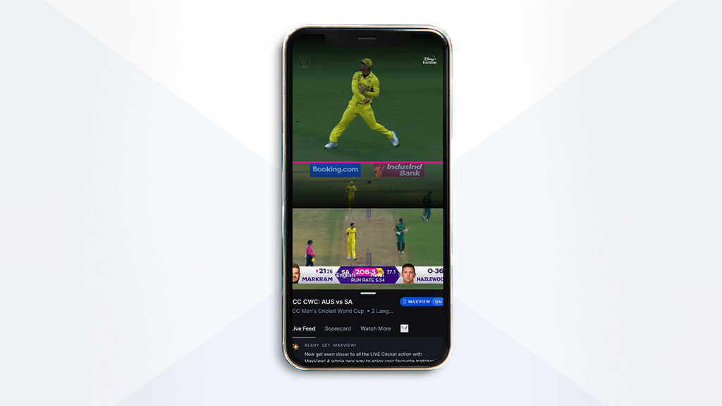 vertical immersive viewing in live sports streaming