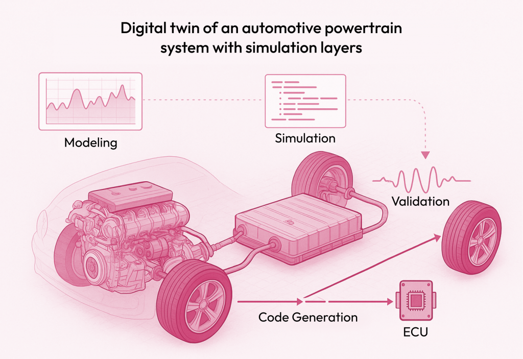 Simulation layers in the development of automotive powertrain systems