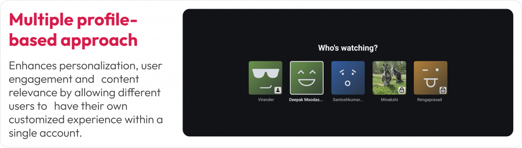 CTV multi profile personalization